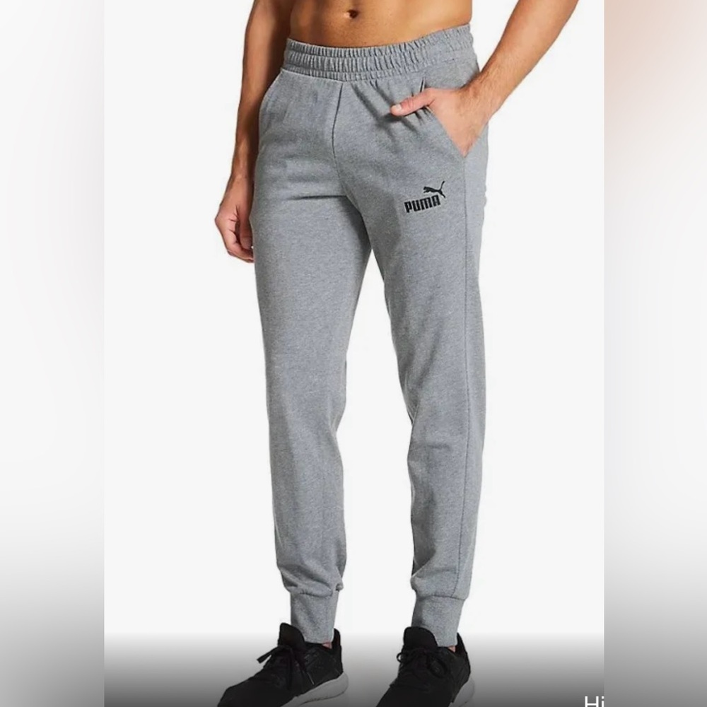 Puma Men’s Essential Logo Joggers Grey No Size But With Measurements